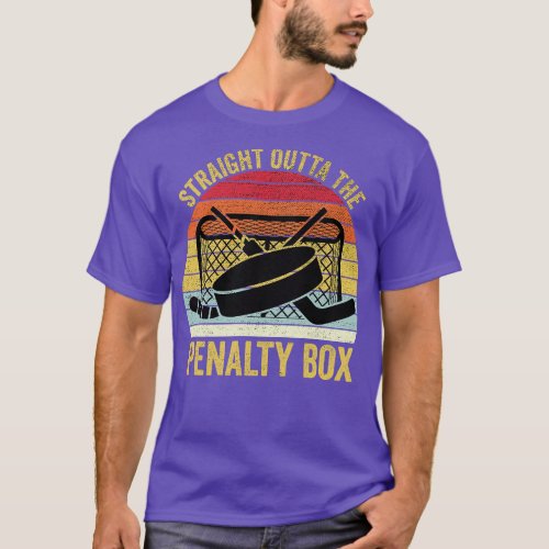 Straight Outta The Penalty Box Funny Ice Hockey T_Shirt