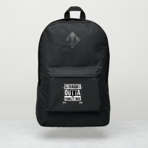 straight outta the penalty box ice hockey port authority backpack