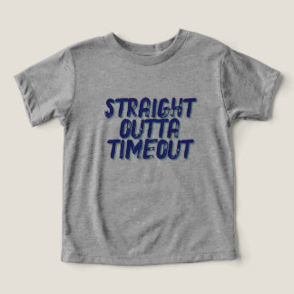 Straight Outta Timeout Hilarious Graphic Toddler T-shirt