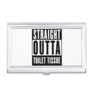 Straight Outta Toilet Tissue Funny Prepper Gifts Business Card Case
