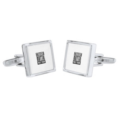 Straight Outta Toilet Tissue Funny Prepper Gifts Cufflinks