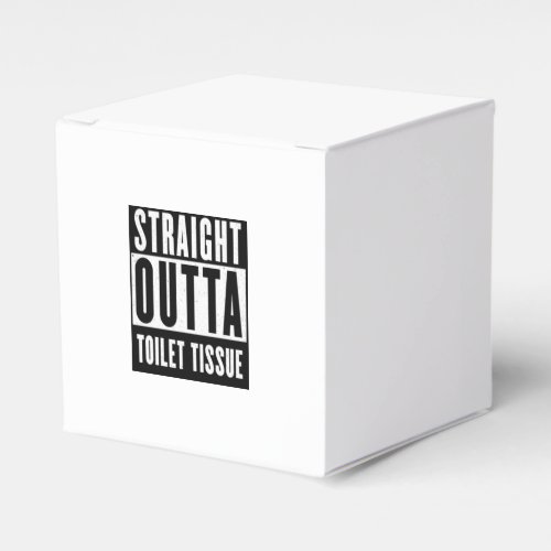 Straight Outta Toilet Tissue Funny Prepper Gifts Favor Boxes