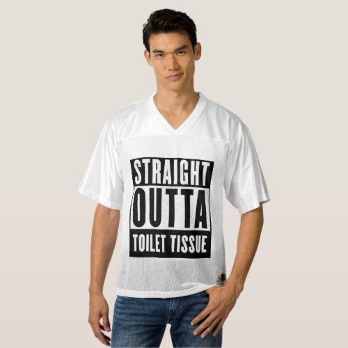 Straight Outta Toilet Tissue Funny Prepper Gifts Mens Football Jersey