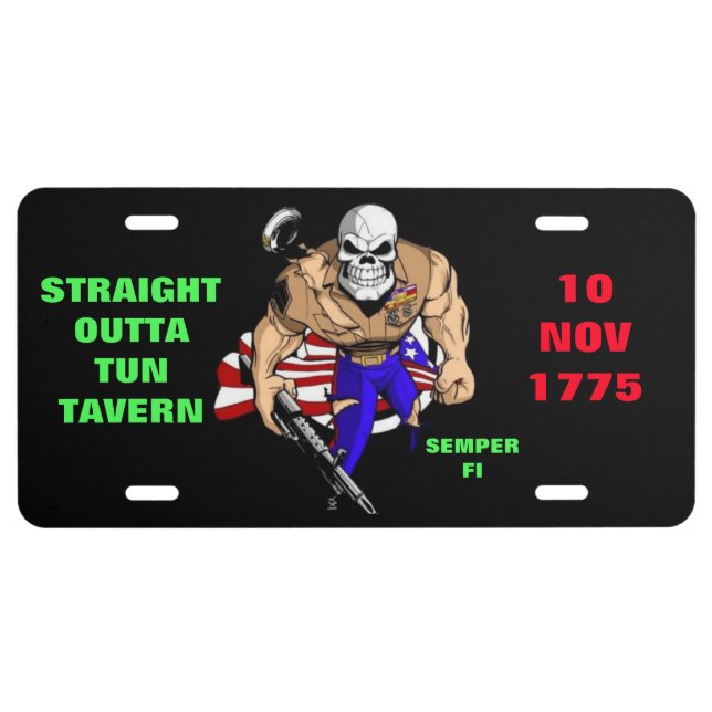 STRAIGHT OUTTA TUN TAVERN LICENSE PLATE (Front)