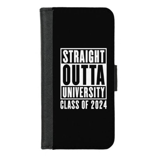 Straight Outta University Class Of 2024 iPhone 87 Wallet Case