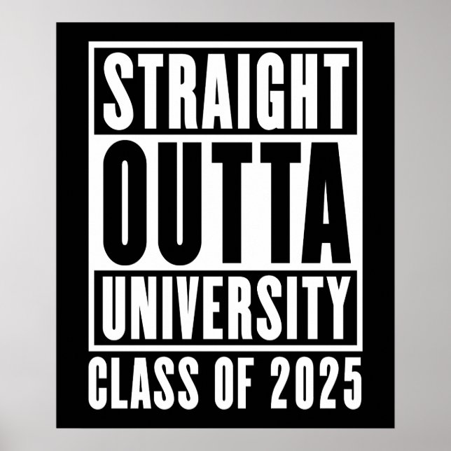 Straight Outta University Class of 2025 Poster (Front)