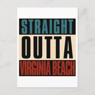 Straight Outta Virginia Beach Virginia VA Holiday Postcard