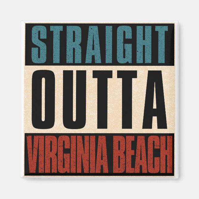 Straight Outta Virginia Beach Virginia VA Magnet (Front)
