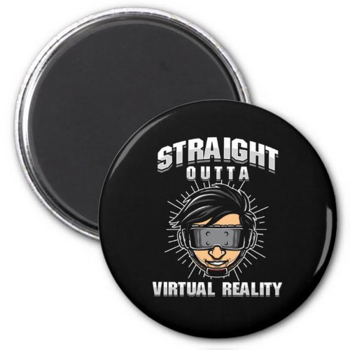 Straight Outta VR Virtual Reality Gamer Gaming Gif Magnet