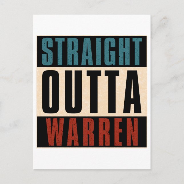 Straight Outta Warren Michigan MI Postcard (Front)