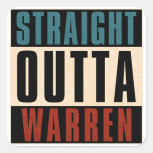 Straight Outta Warren Michigan MI Square Sticker
