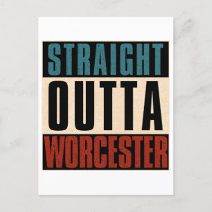 Straight Outta Worcester Massachusetts MA Postcard