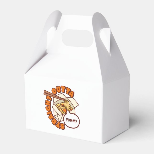 Straight Outta Yummy Ramen Noodles Favor Boxes (Front Side)