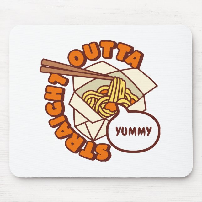 Straight Outta Yummy Ramen Noodles Mouse Pad (Front)