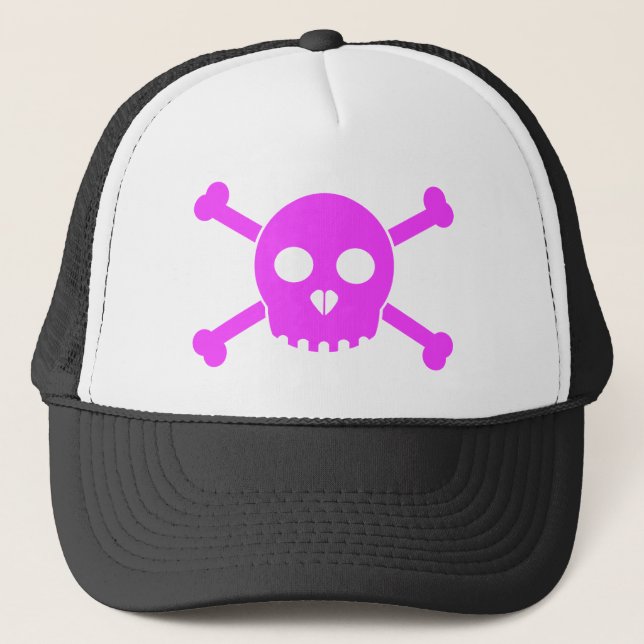 Straight Pink Deth's Head Hat (Front)