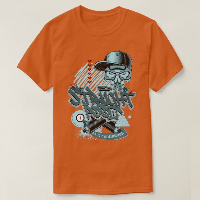 STRAIGHT POOL GRAFFITI T-Shirt (Design Front)