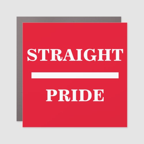 Straight Pride Car Magnet