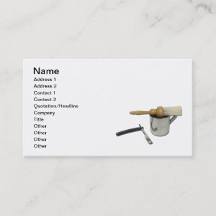Straight Razor Brush Mug Business Card