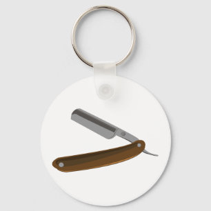 Straight Razor Keychain