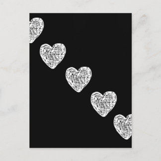 Straight to My Heart - Black and White Postcard