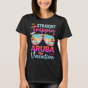 Straight Trippin Aruba 2025 Beach Summer Vacation  T-Shirt