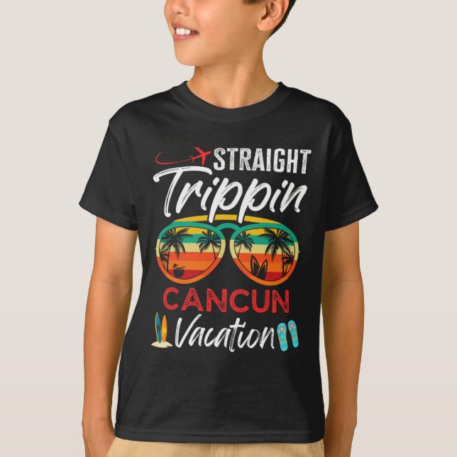 Straight Trippin Cancun Mexico Couples Family Vaca T-Shirt (Front)