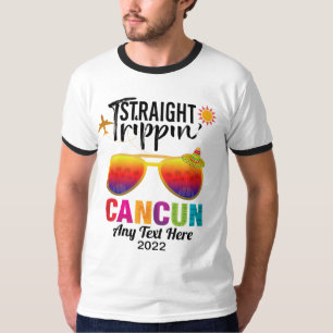 Straight Trippin Cancun Mexico Travel Vacation T-Shirt