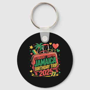Straight Trippin' Jamaica Birthday Trip 2025 Famil Keychain