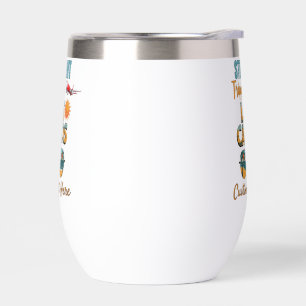 Straight Trippin' Los Cabos 2025 Fun Vacation Thermal Wine Tumbler