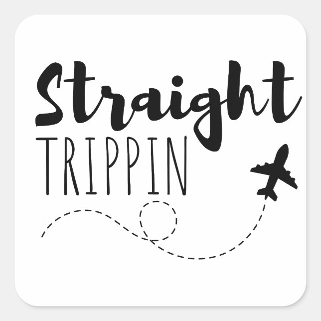 Straight Trippin Square Sticker (Front)