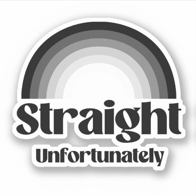 Straight unfortunately sticker (Front)