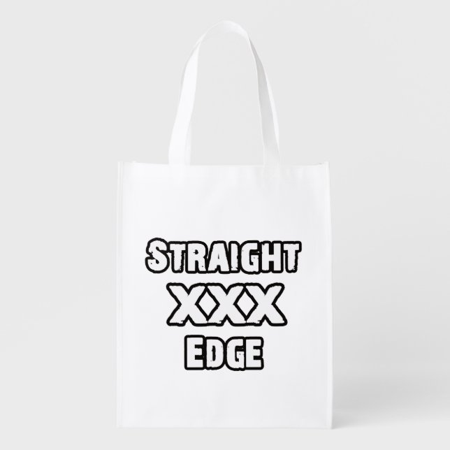 Straightedge Grocery Bag (Front)