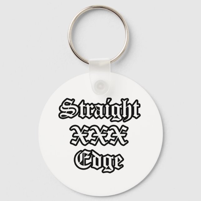 Straightedge Keychain (Front)