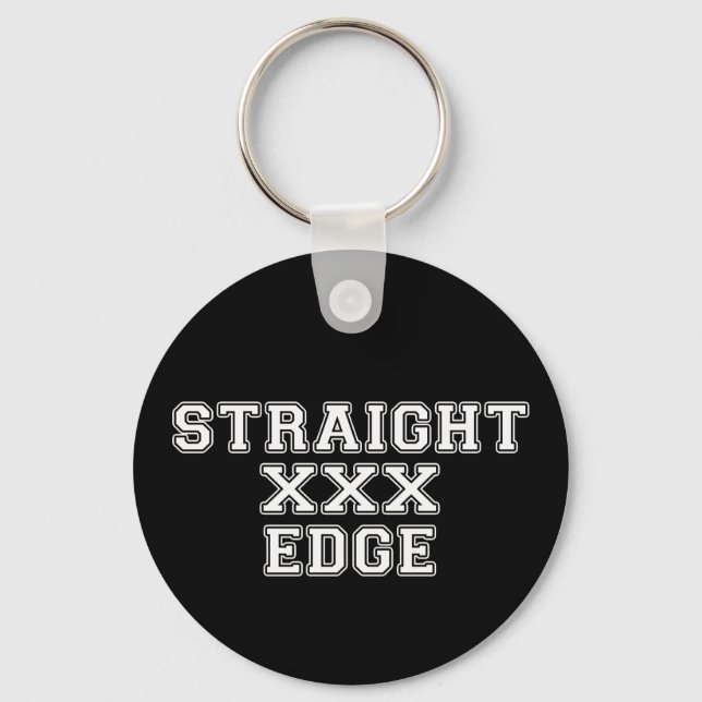 Straightedge Keychain (Front)