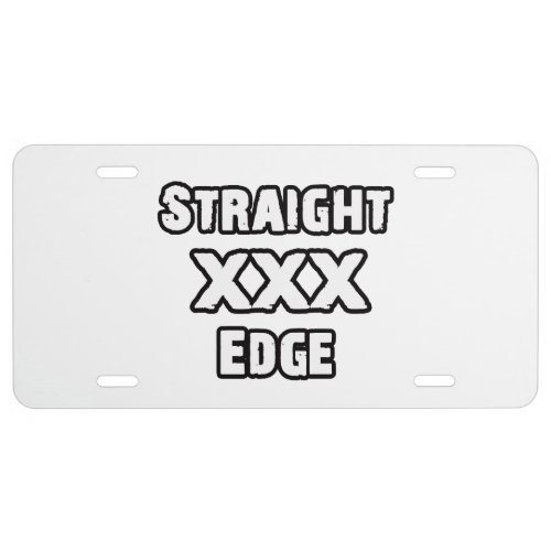 Straightedge License Plate