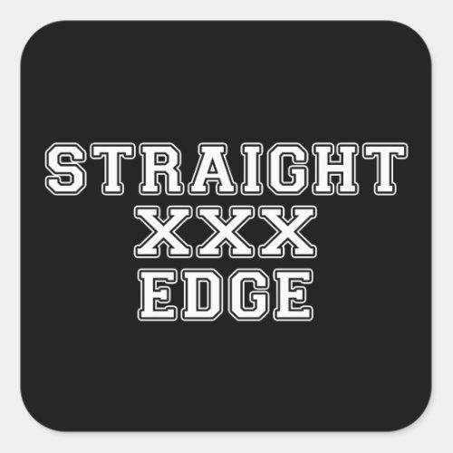 Straightedge Square Sticker