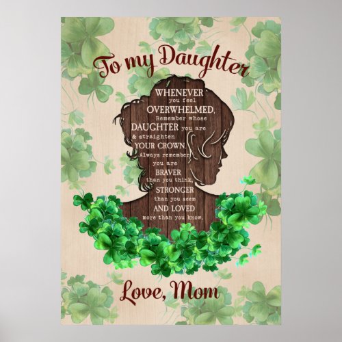 Straighten Your Crown _ Best Gift For Daughter Gal Poster