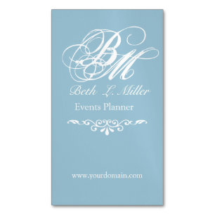 Straightforward Lettering Monogrammed Business Card Magnet