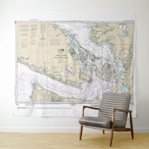 Strait of Georgia and Strait of Juan de Fuca Chart Tapestry