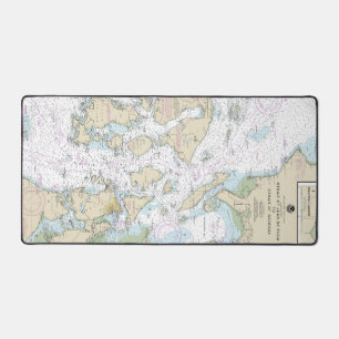 Strait of Juan de Fuca to Strait of Georgia Chart Desk Mat