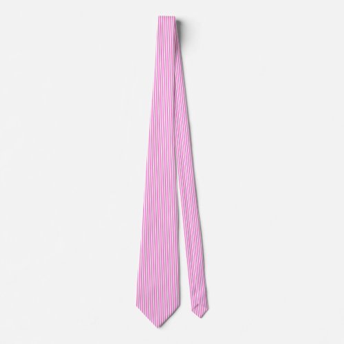 Strait White Lines with Pink Neck Tie
