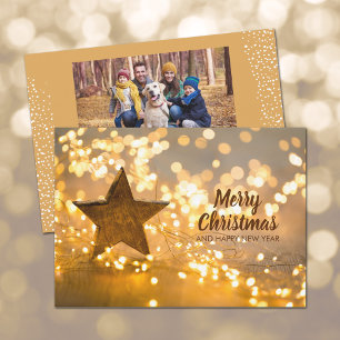 Strand of Christmas Lights Photo Holiday Card