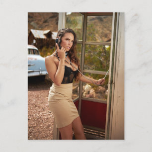 Stranded Beauty on Route 66 photo Postcard