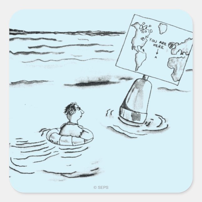 Stranded Square Sticker (Front)