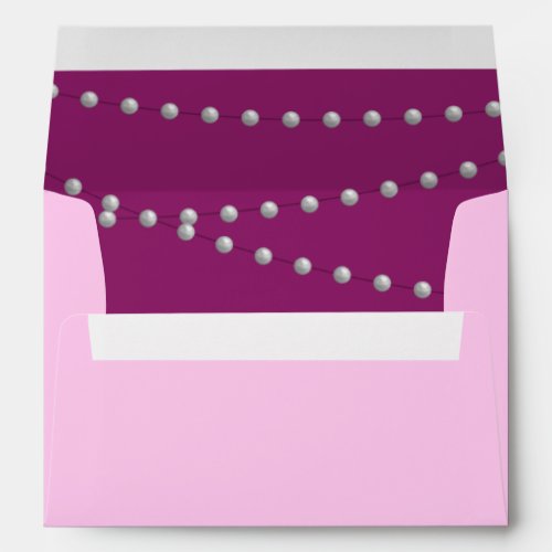 Strands of Pearls on Magenta Envelope