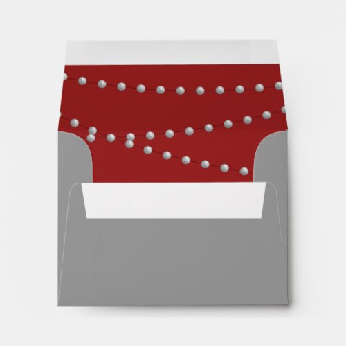 Strands of Pearls on Red Envelope
