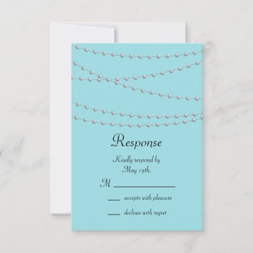 Strands of Pearls on Turquoise RSVP