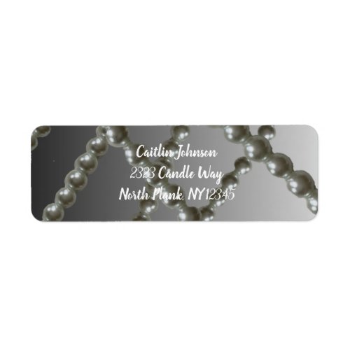 Strands of Pearls Return Address Label