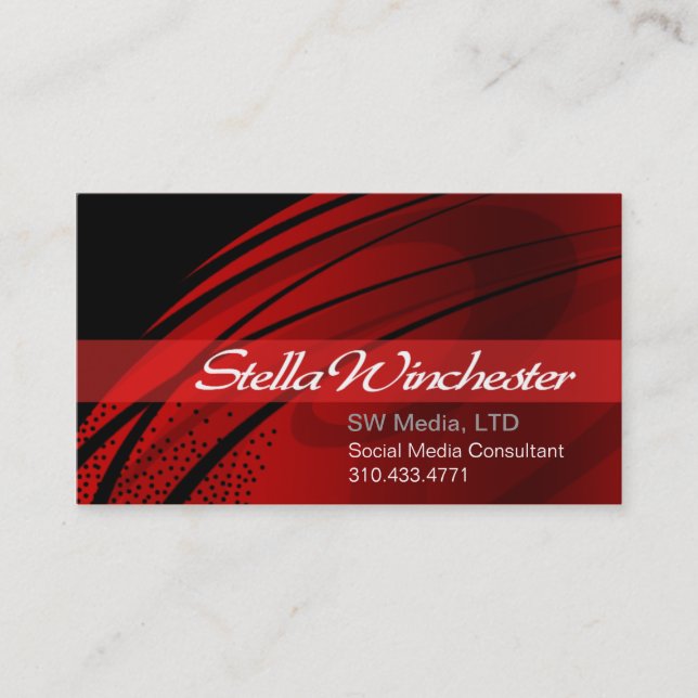 Strands Trendy Stylish Business Card template (Front)