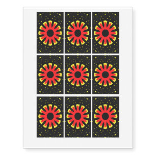 Strange abstract pattern temporary tattoos